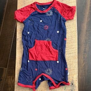 Kyte BABY Red and Blue Fireworks Shortall